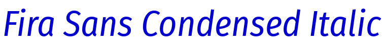 Fira Sans Condensed Italic 字体